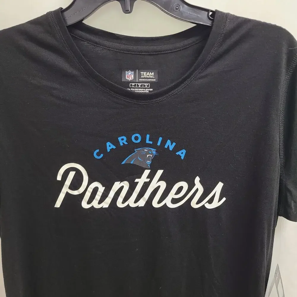 NFL Team Apparel Carolina Panthers Pajama T-Shirt Women's Size Large